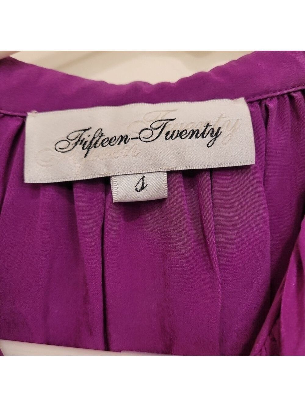 Purple Ruffled Sleeveless Blouse by Fifteen Twenty - Picture 3 of 5